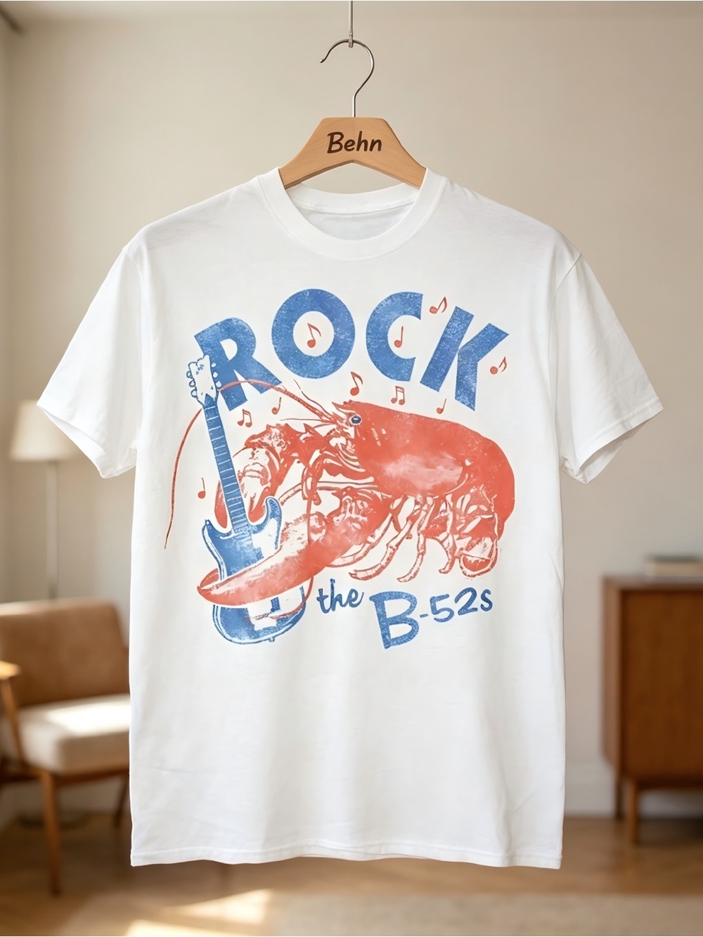 The B 52S Rock Lobster New White Womens Mens T-shirt Unisex